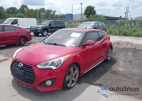 2013 Hyundai Veloster Turbo W/Black/Turbo W/Blue z USA, uszkodzony, nr VIN KMHTC6AE2DU129756